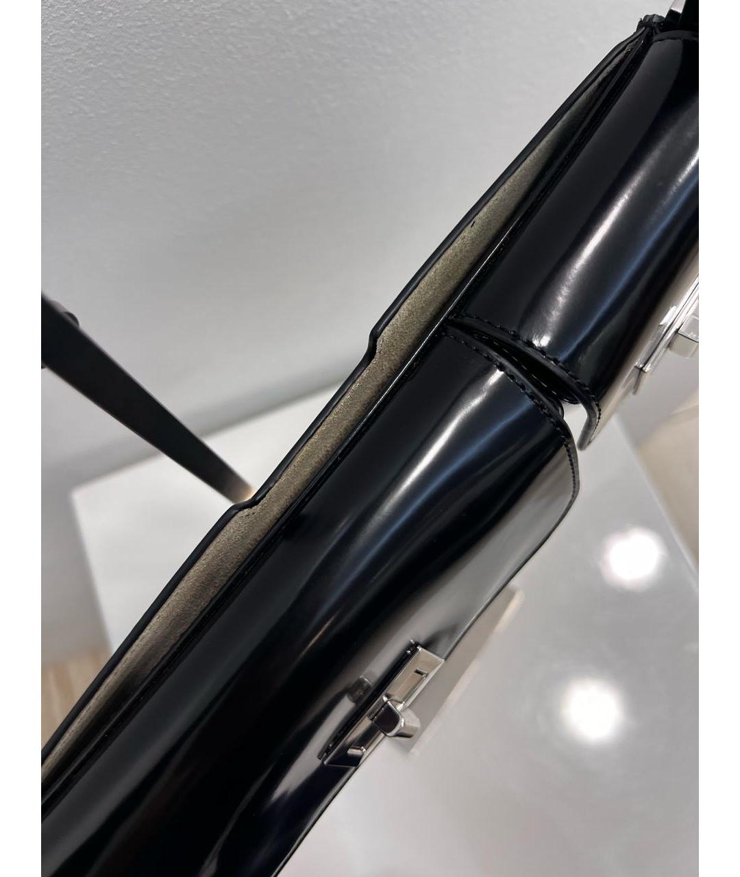 BY FAR Черная кожаная сумка через плечо, фото 4