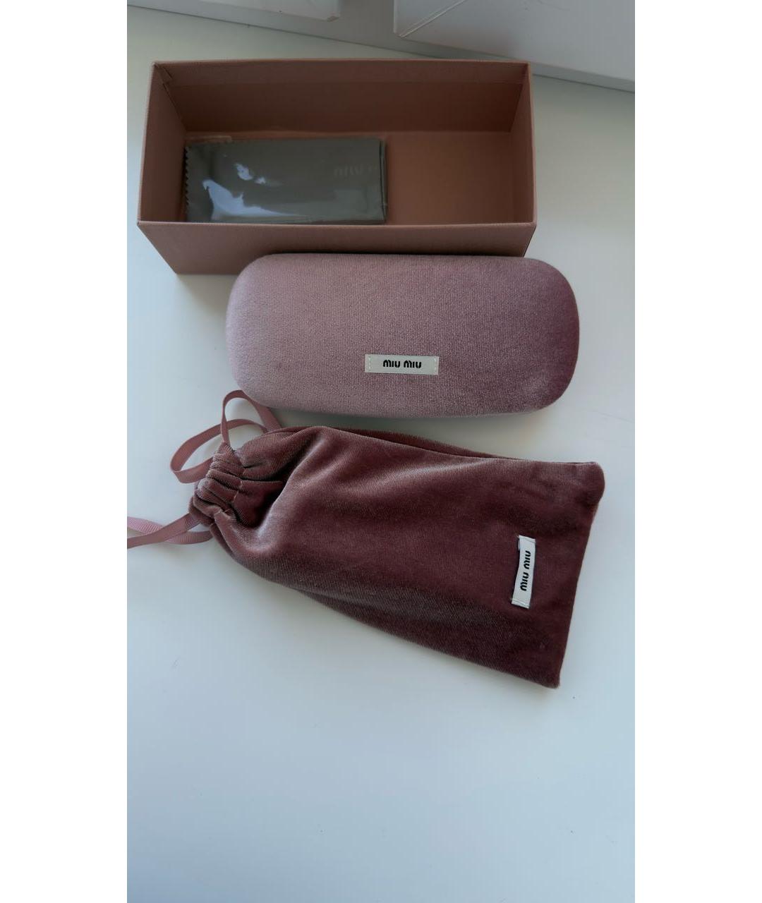 MIU MIU Коричневые пластиковые солнцезащитные очки, фото 2