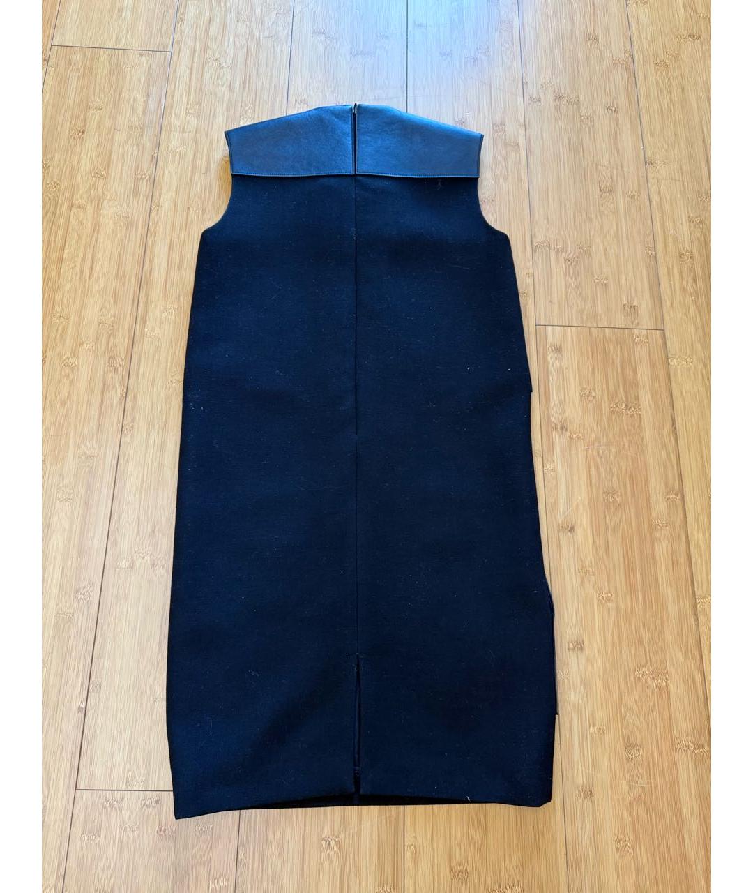 CELINE Черное кожаное коктейльное платье, фото 2