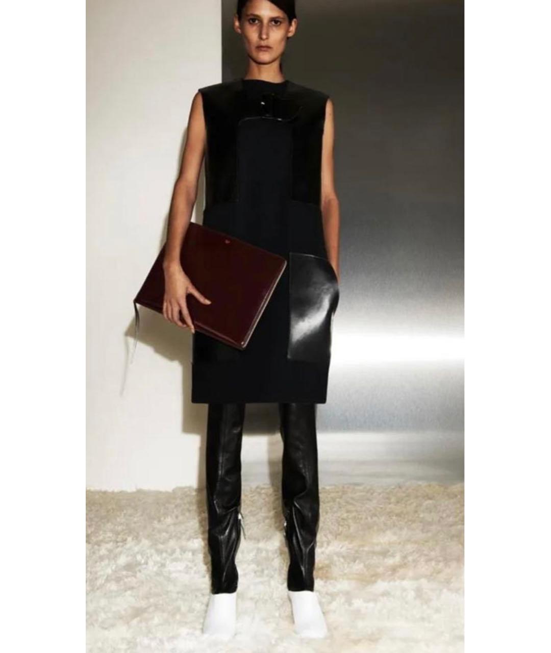 CELINE Черное кожаное коктейльное платье, фото 7