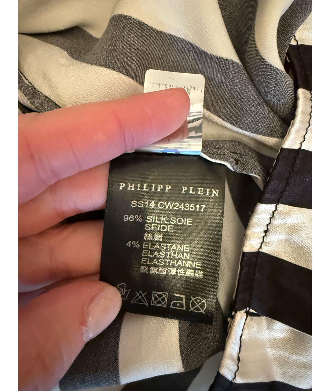 PHILIPP PLEIN Шелковая майка, фото 3