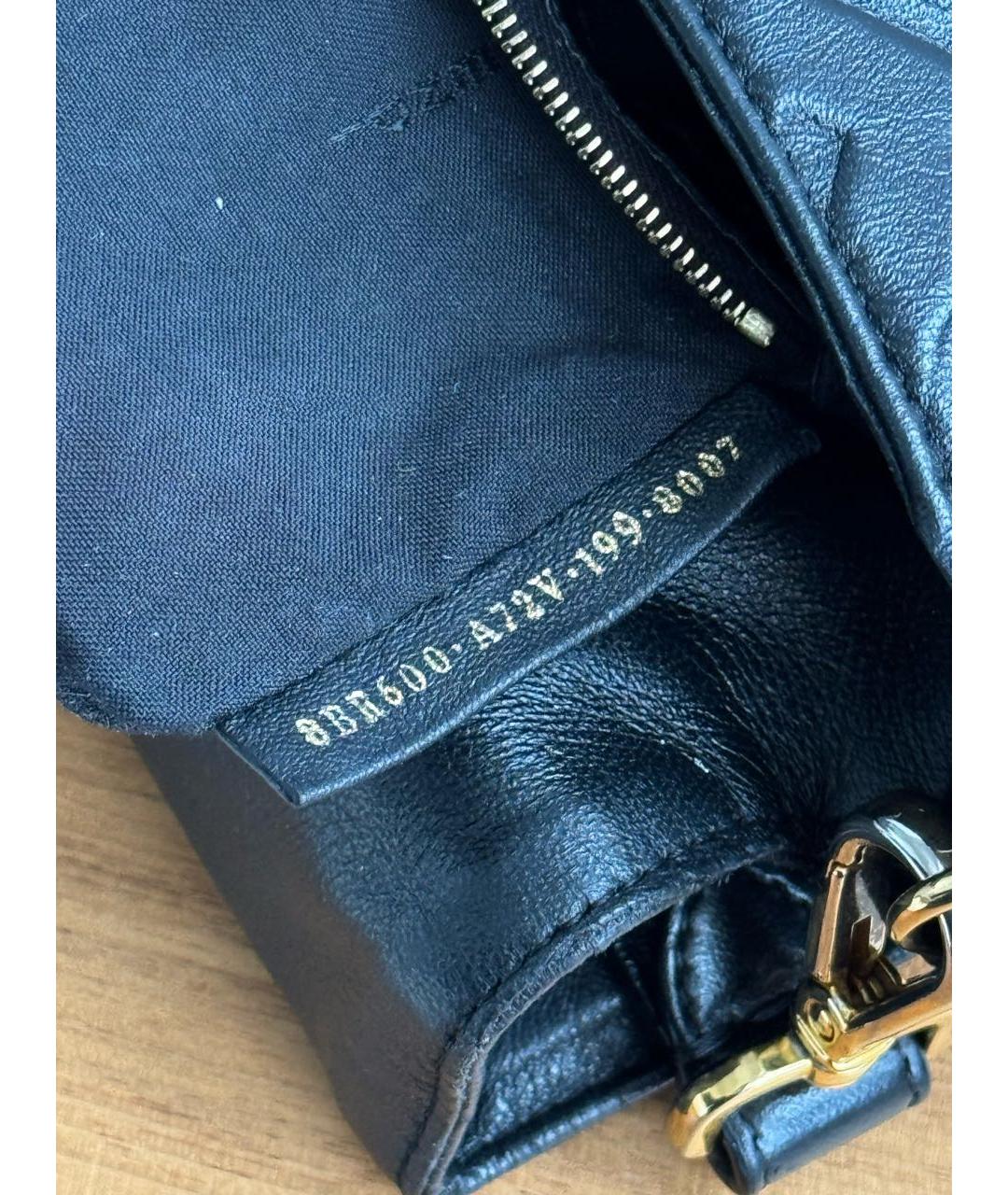 FENDI Черная кожаная сумка с короткими ручками, фото 4