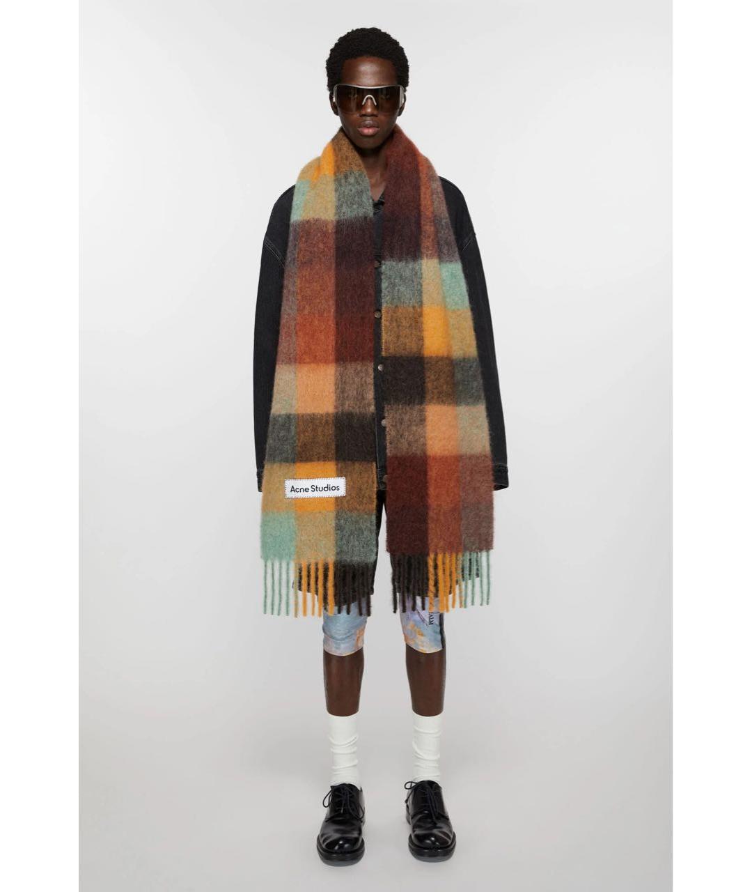ACNE STUDIOS Мульти шерстяной шарф, фото 5