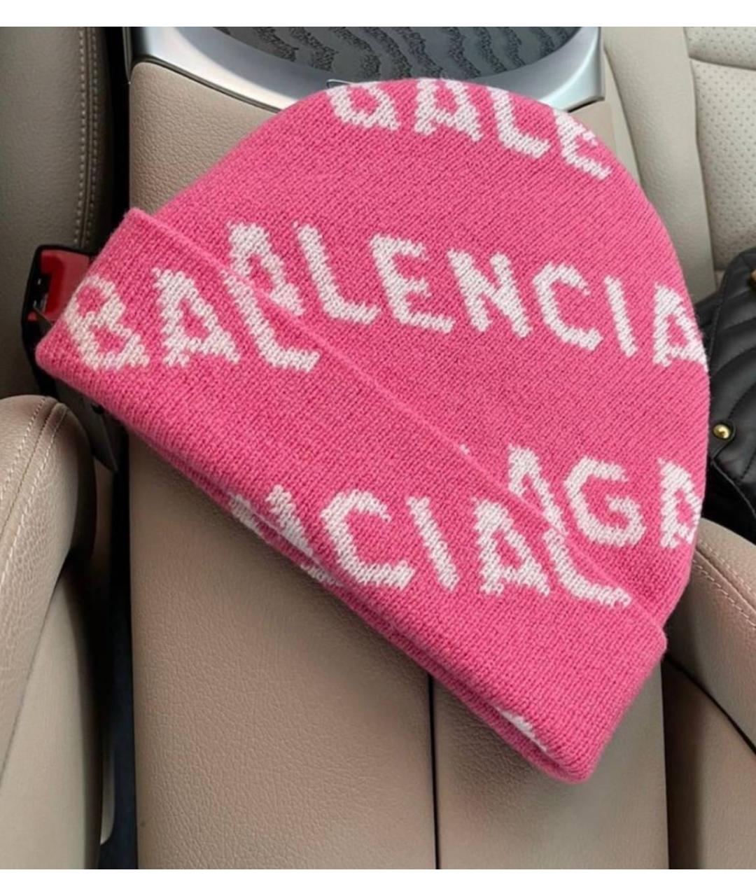 BALENCIAGA Розовая шерстяная шапка, фото 5