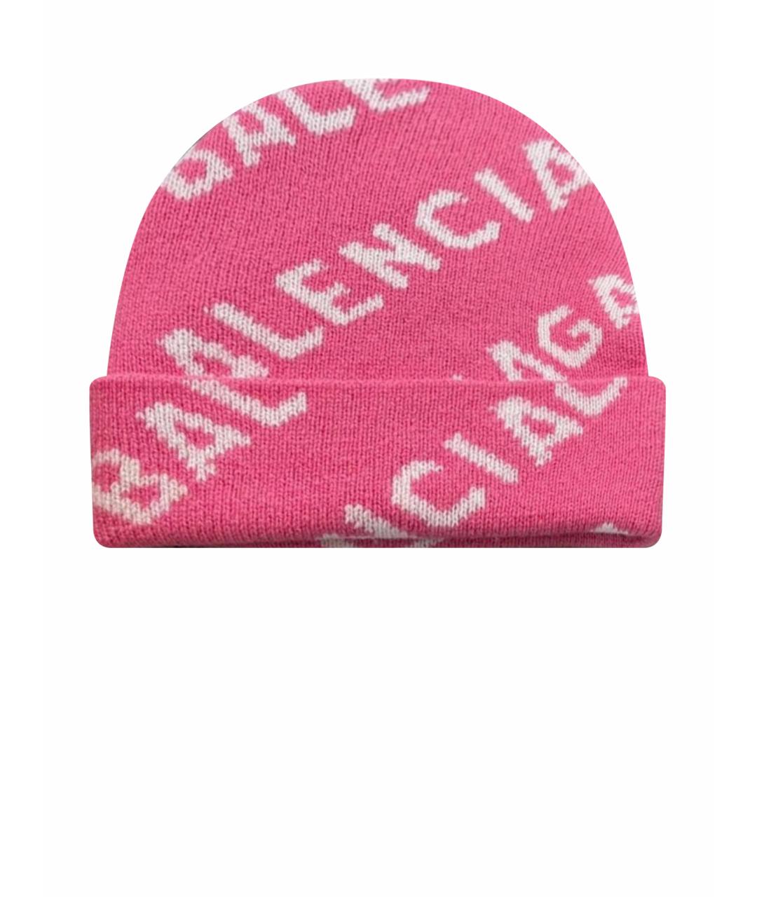 BALENCIAGA Розовая шерстяная шапка, фото 1
