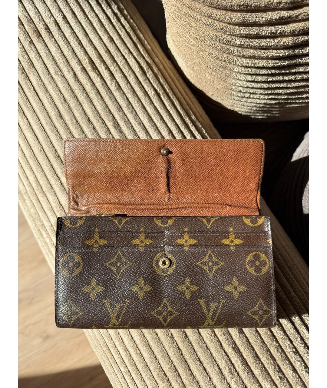 LOUIS VUITTON Коричневый кошелек, фото 2
