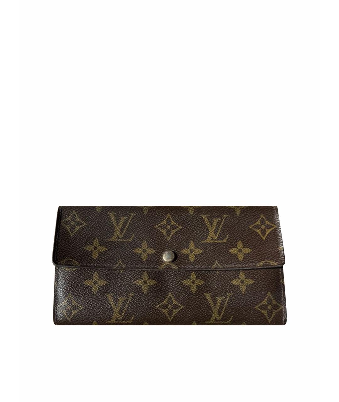 LOUIS VUITTON Коричневый кошелек, фото 1