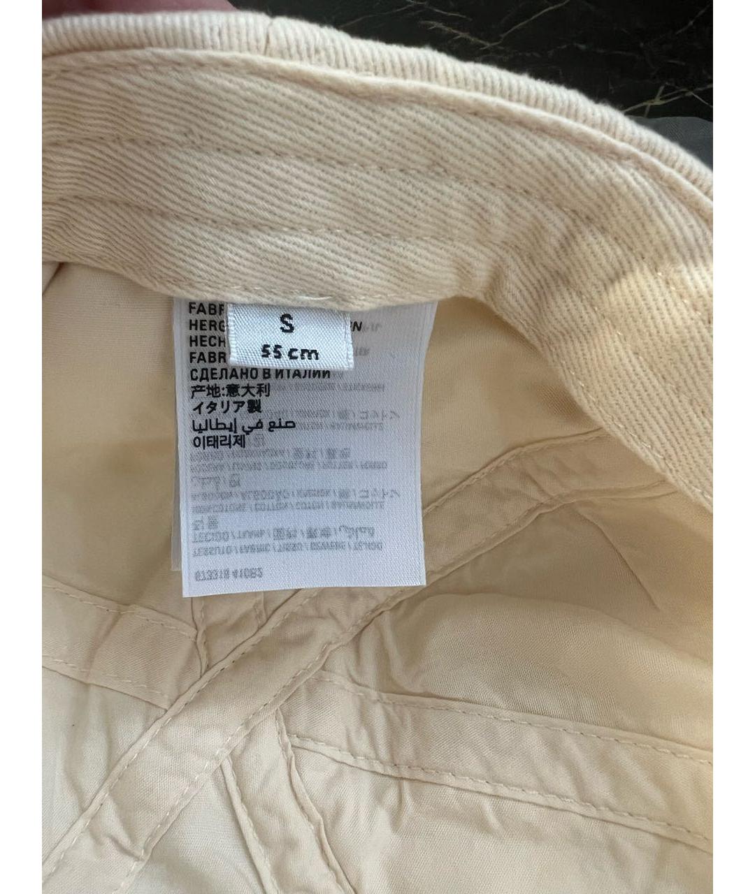 BALENCIAGA Бежевая хлопковая кепка, фото 4