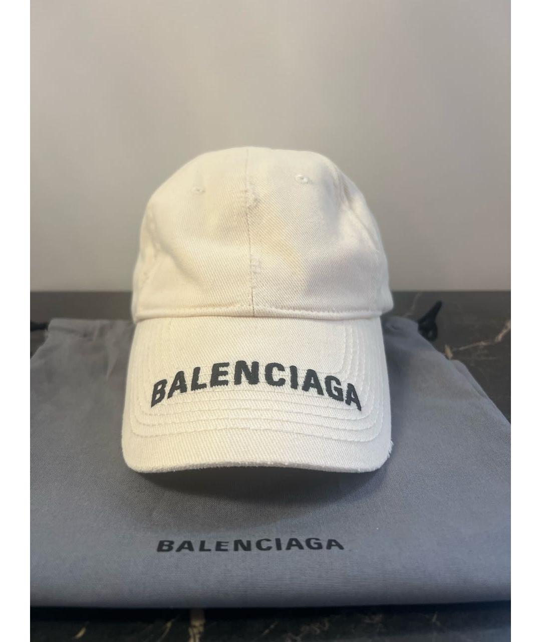 BALENCIAGA Бежевая хлопковая кепка, фото 7