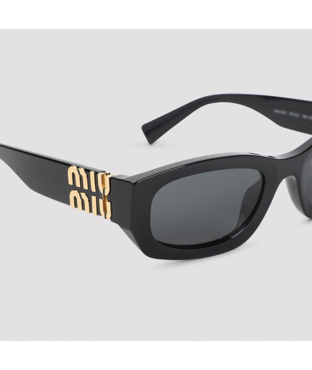 MIU MIU Черные пластиковые солнцезащитные очки, фото 5