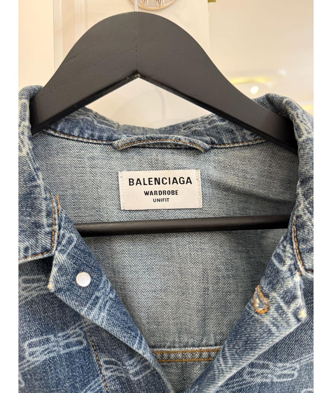 BALENCIAGA Синяя деним куртка, фото 3