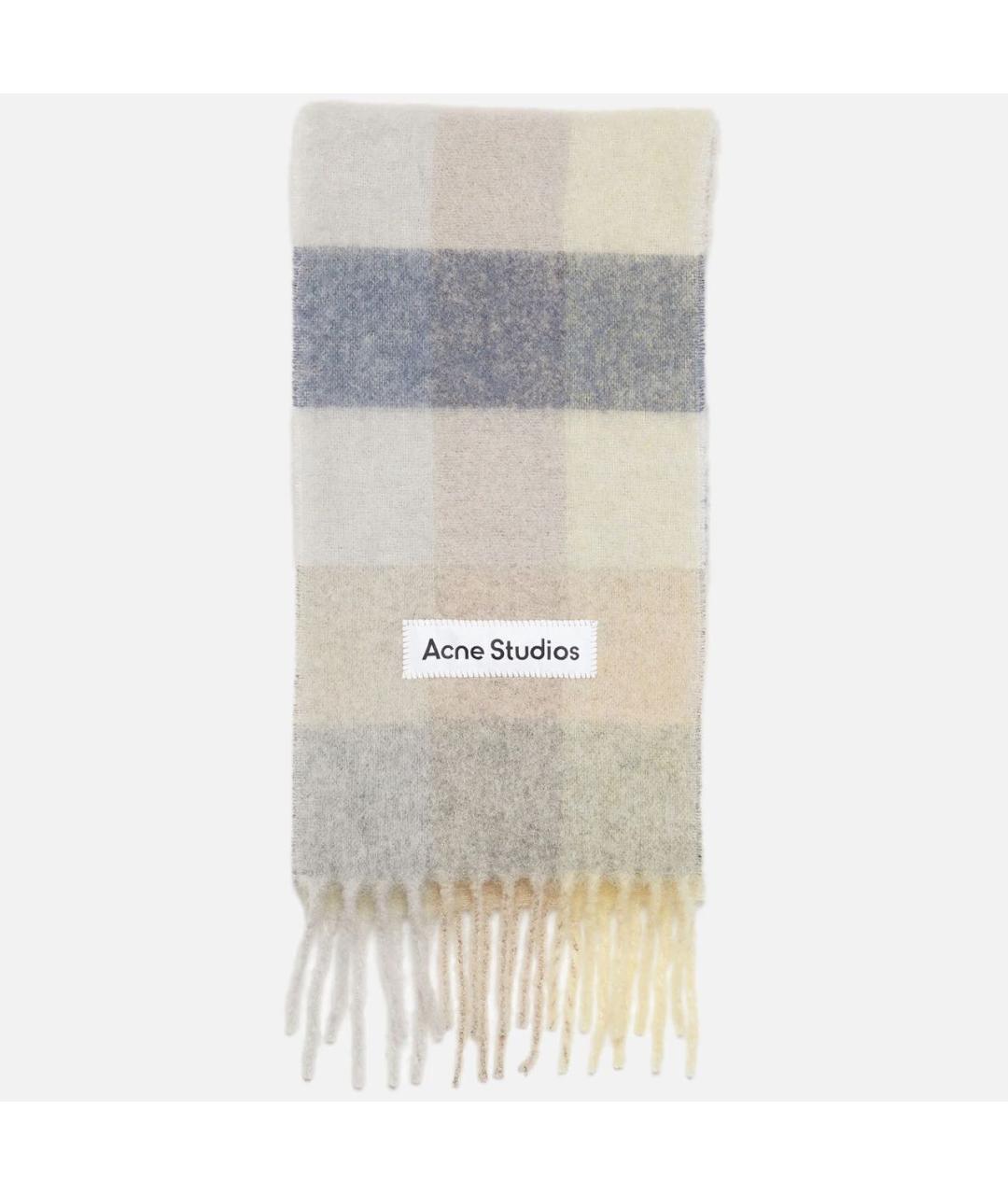 ACNE STUDIOS Бежевый шерстяной шарф, фото 6
