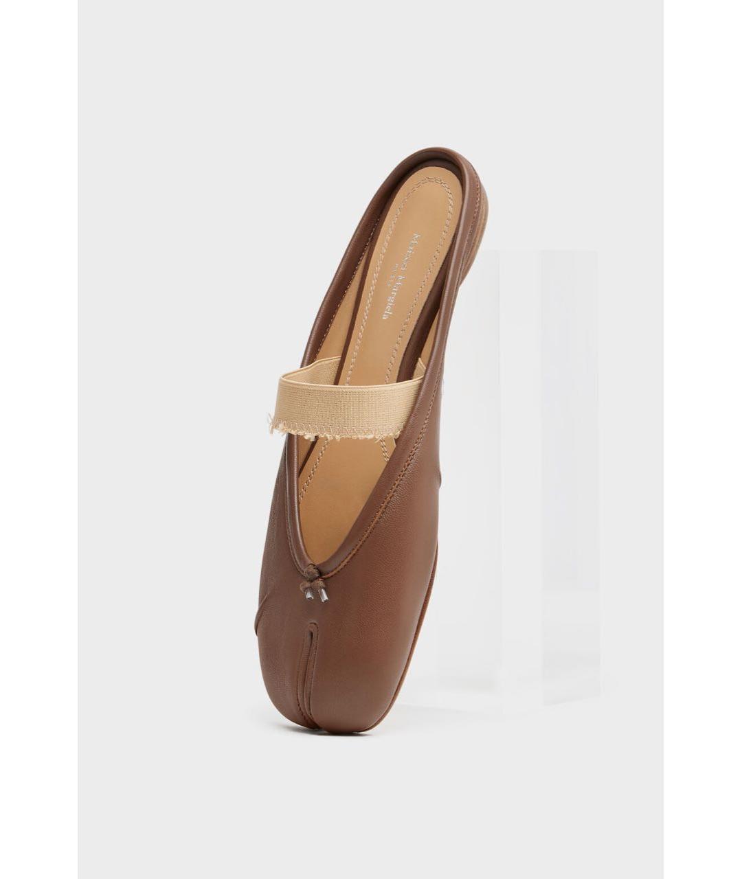 MAISON MARGIELA Коричневые кожаные мюли, фото 7
