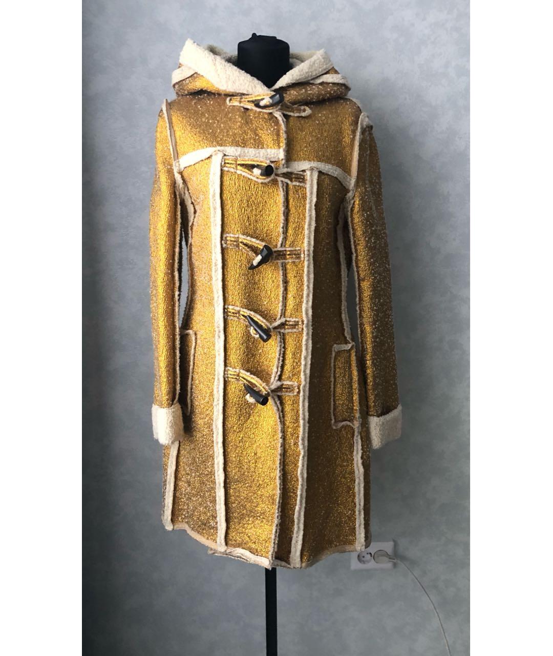LANVIN Золотое шерстяное пальто, фото 9