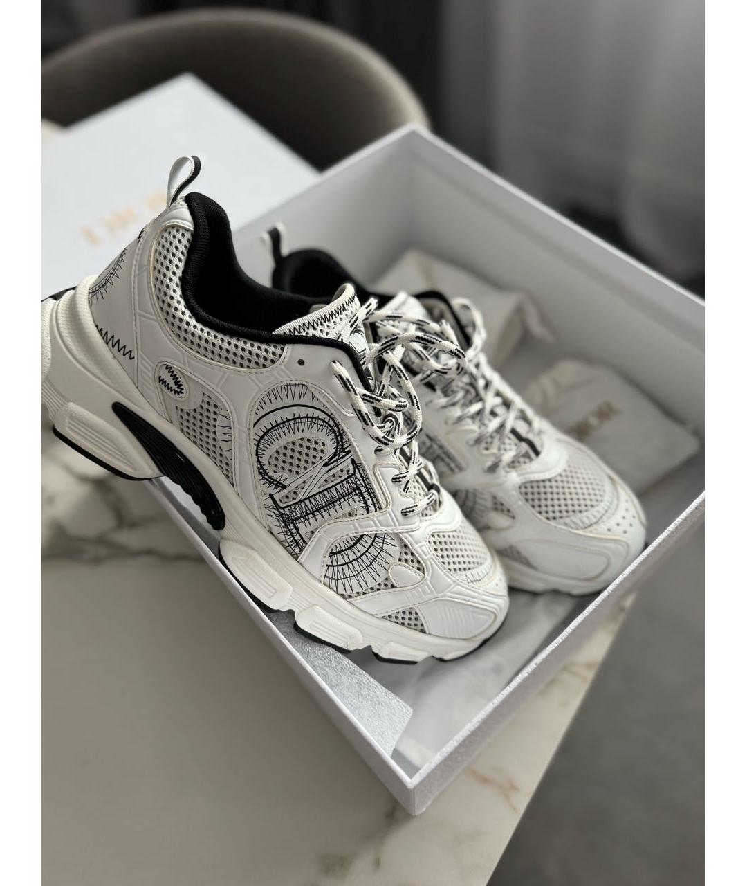 CHRISTIAN DIOR Белые кожаные кроссовки, фото 2