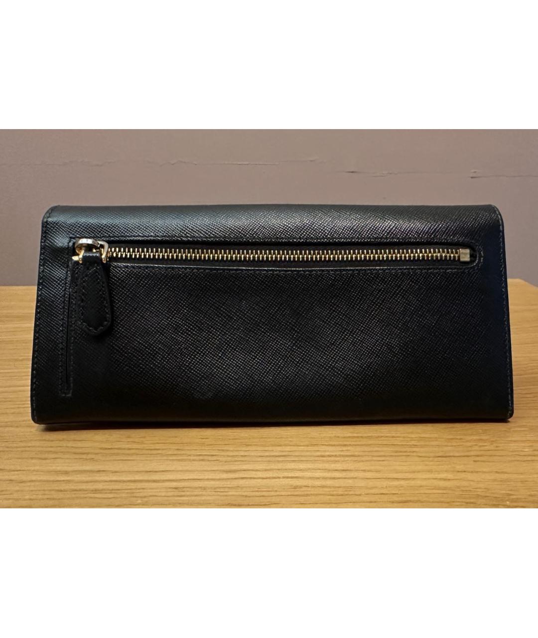 PRADA Черный кожаный кошелек, фото 3