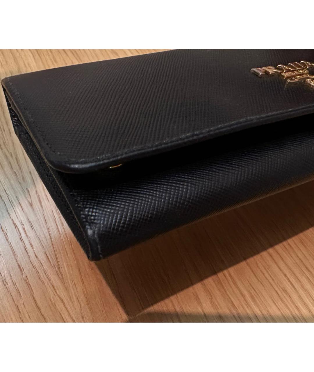 PRADA Черный кожаный кошелек, фото 5