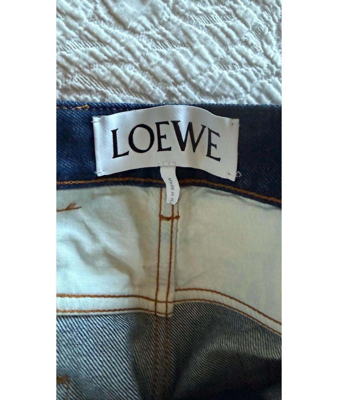 LOEWE Темно-синие хлопковые джинсы, фото 5