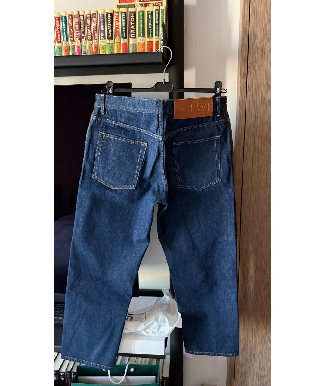 LOEWE Темно-синие хлопковые джинсы, фото 3