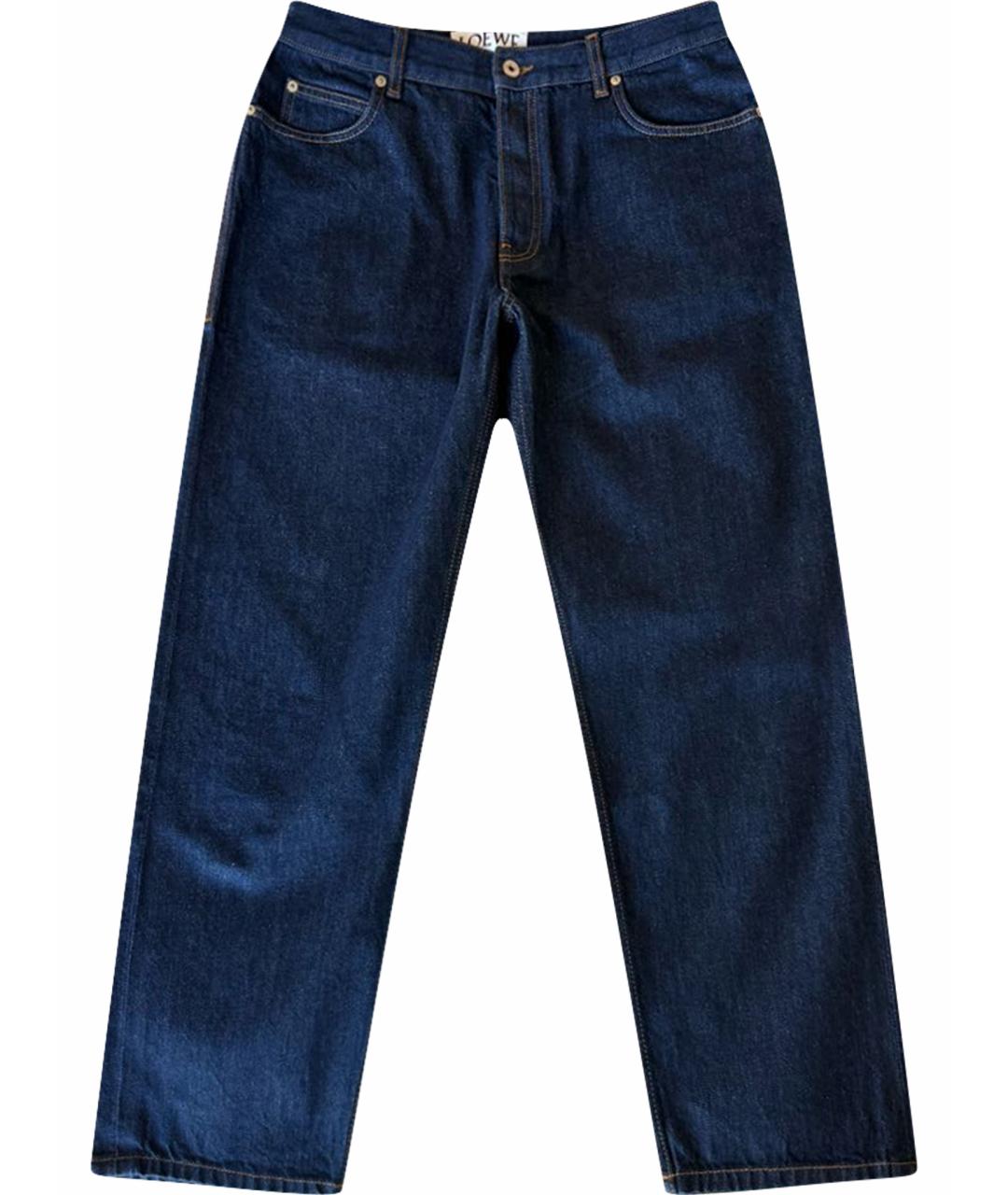 LOEWE Темно-синие хлопковые джинсы, фото 1