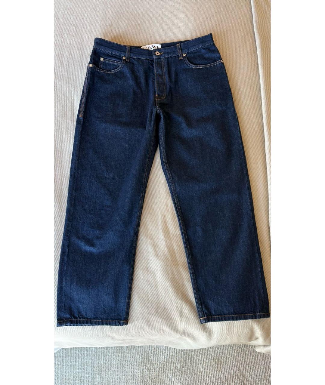 LOEWE Темно-синие хлопковые джинсы, фото 7