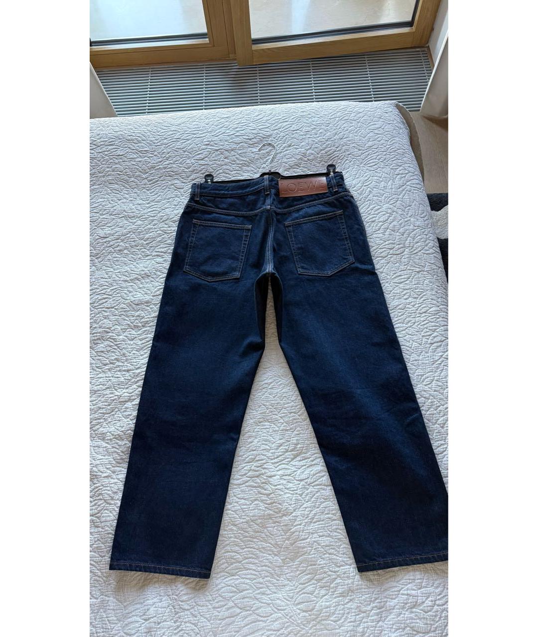 LOEWE Темно-синие хлопковые джинсы, фото 2