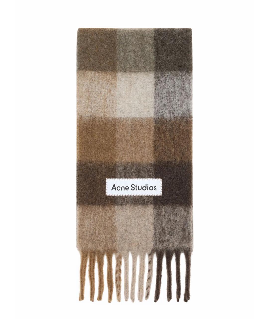 ACNE STUDIOS Бежевый шерстяной шарф, фото 1