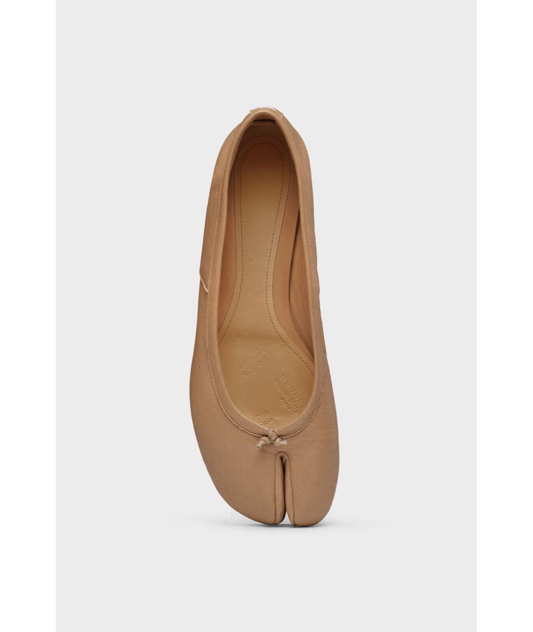 MAISON MARGIELA Коричневые кожаные балетки, фото 3