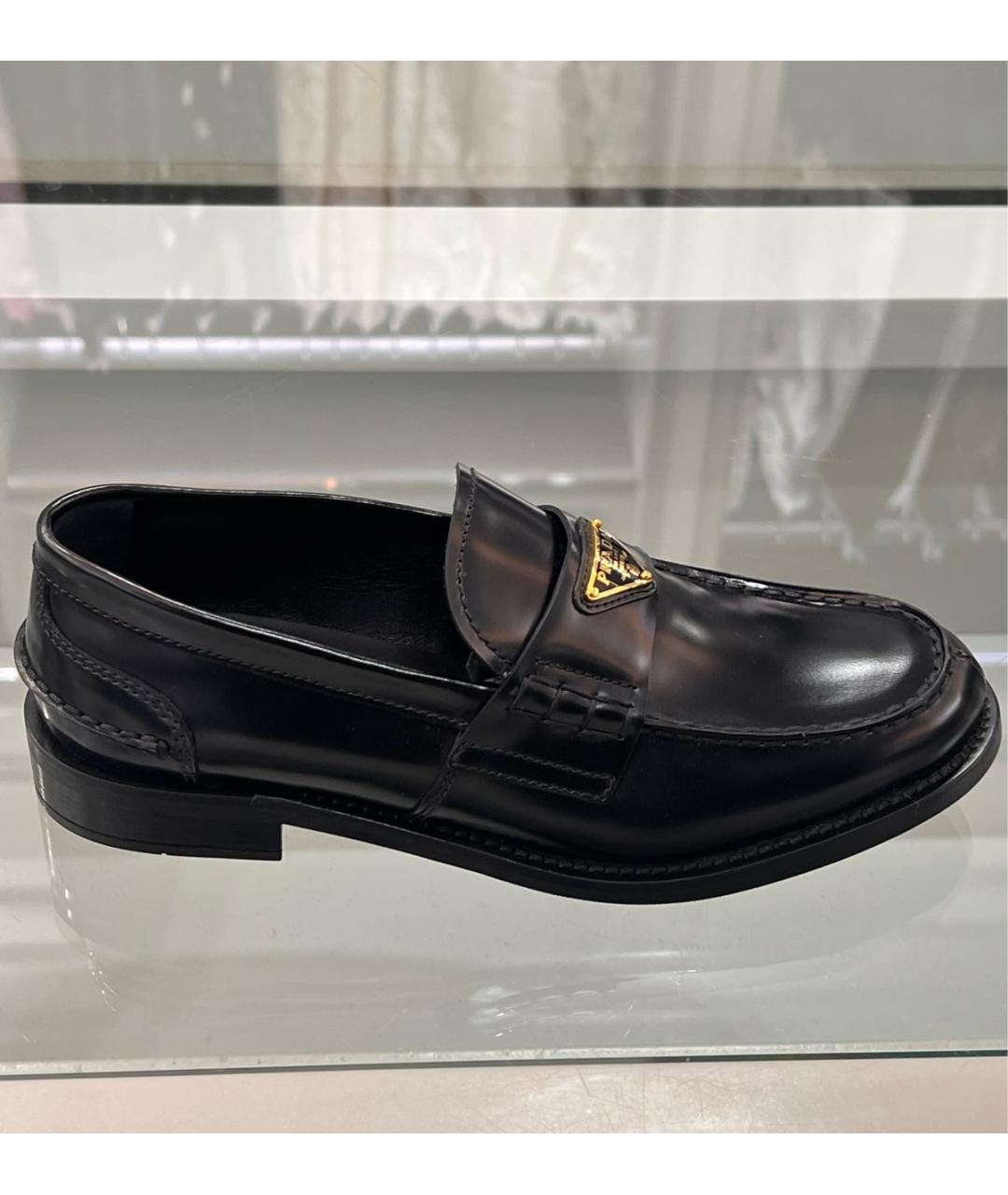 PRADA Черные кожаные лоферы, фото 6