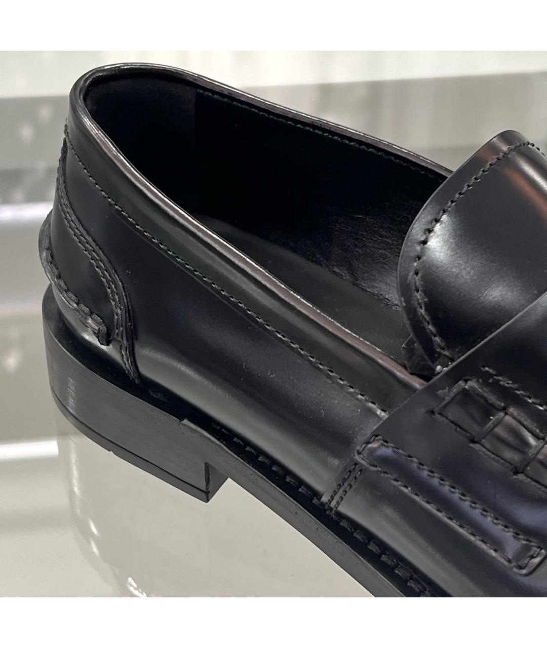 PRADA Черные кожаные лоферы, фото 4