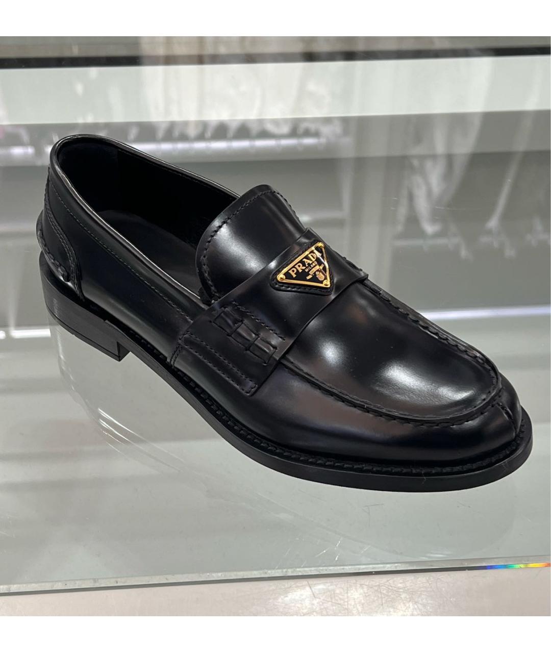 PRADA Черные кожаные лоферы, фото 5