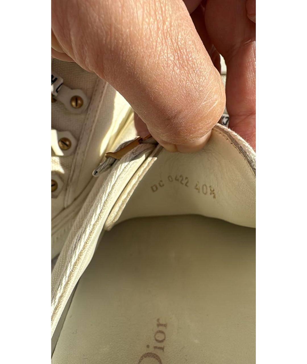 CHRISTIAN DIOR Белые текстильные кеды, фото 6