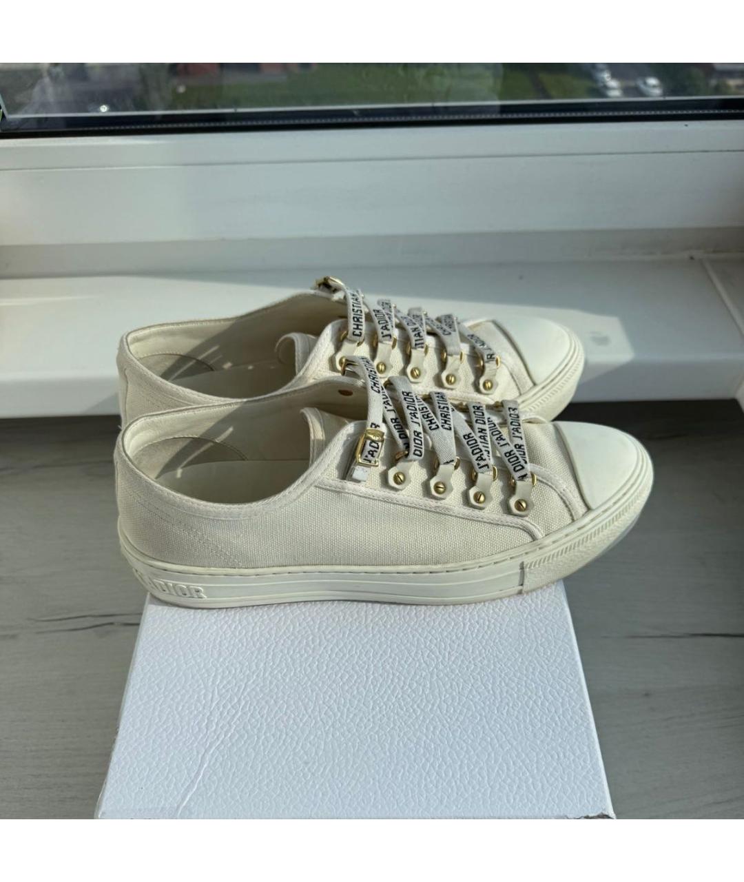CHRISTIAN DIOR Белые текстильные кеды, фото 7
