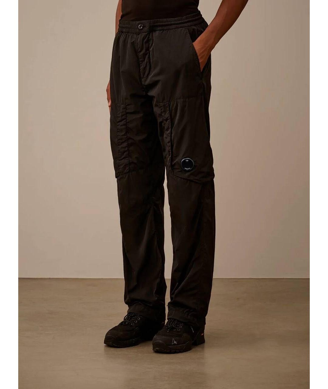 CP COMPANY Черные полиамидовые повседневные брюки, фото 2