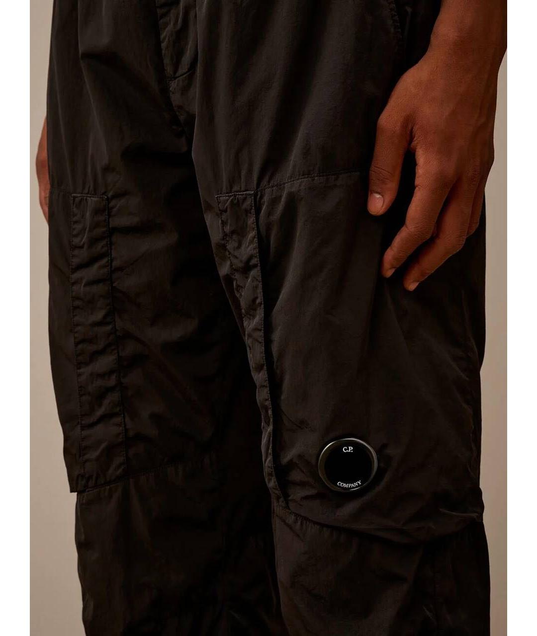 CP COMPANY Черные полиамидовые повседневные брюки, фото 4