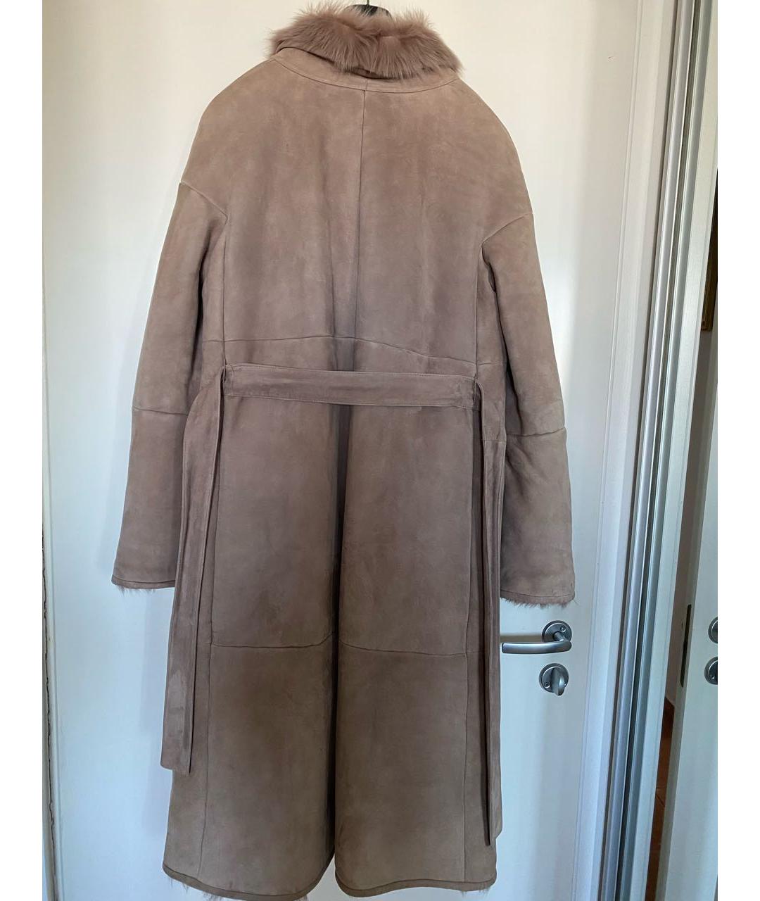 FERRAGAMO Бежевая замшевая дубленка, фото 2