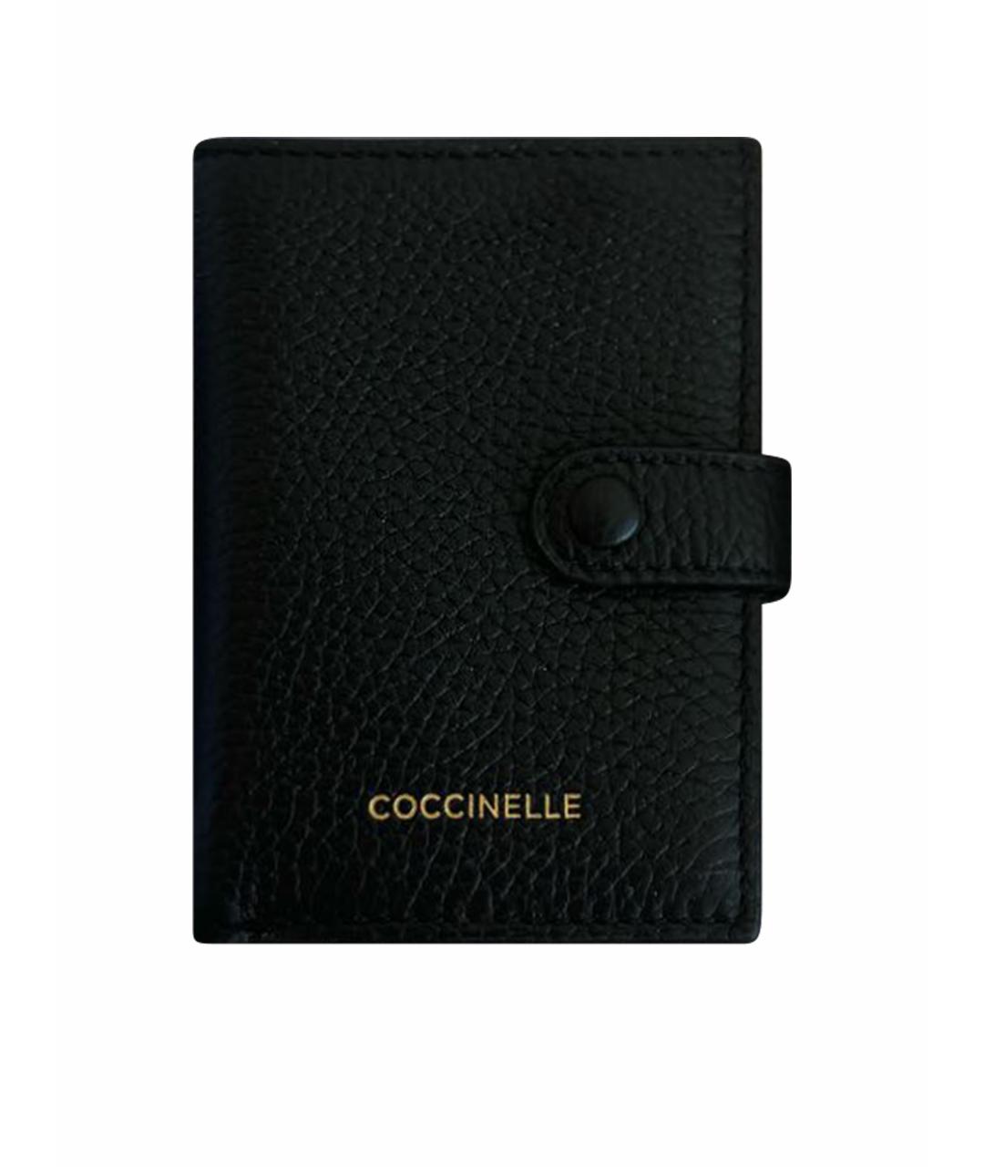COCCINELLE Черный кожаный кошелек, фото 1