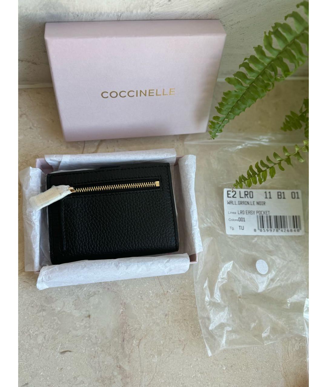COCCINELLE Черный кожаный кошелек, фото 3