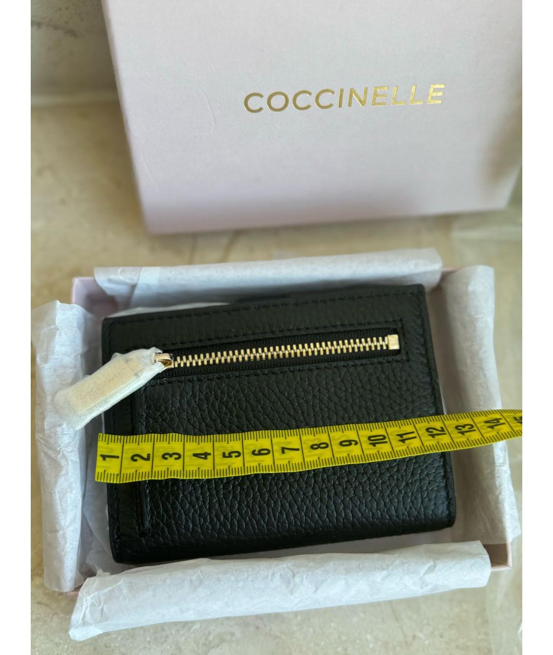 COCCINELLE Черный кожаный кошелек, фото 6