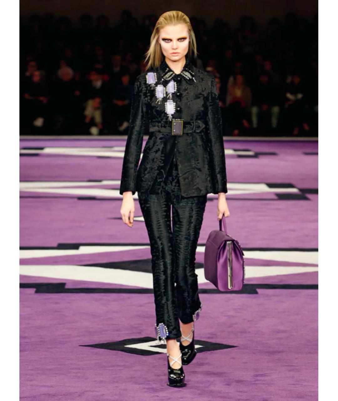 PRADA Фиолетовая меховая шуба, фото 8