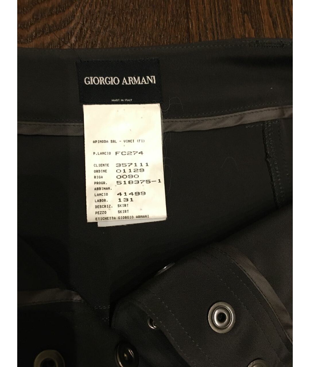 GIORGIO ARMANI Хаки полиамидовая юбка миди, фото 3