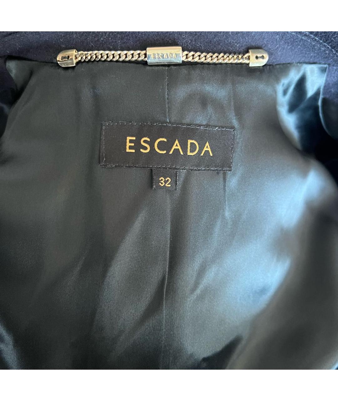 ESCADA Темно-синее шерстяное пальто, фото 3