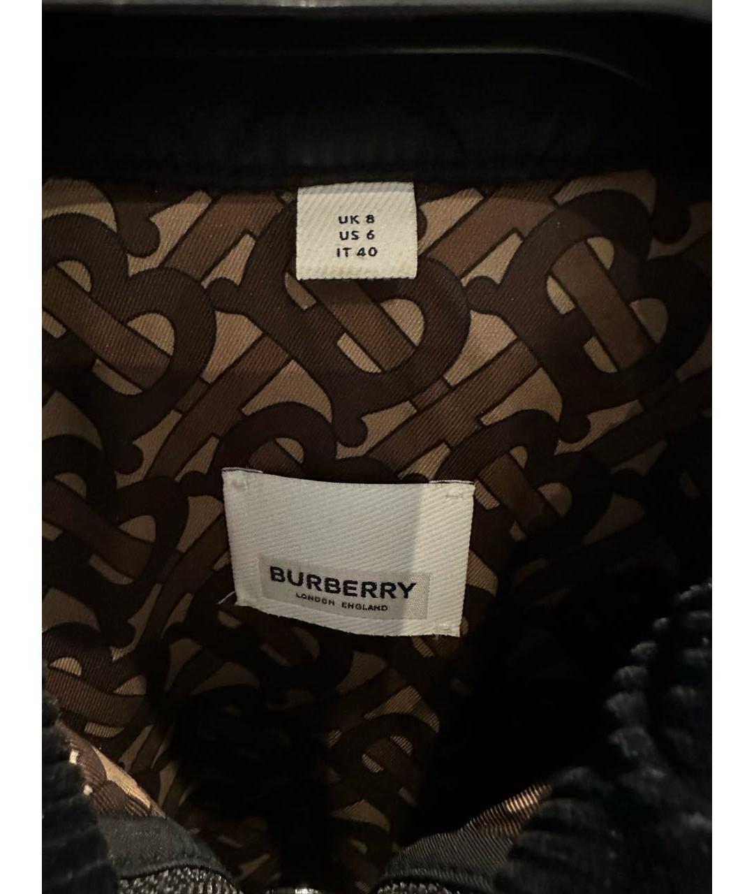 BURBERRY Черная хлопковая куртка, фото 3