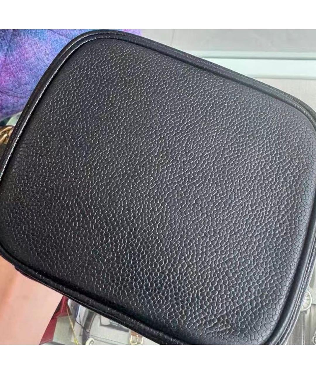 CHANEL Черная кожаная сумка с короткими ручками, фото 4