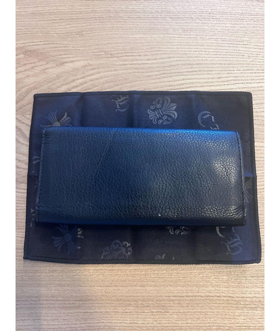 CHROME HEARTS Черный кожаный кошелек, фото 4