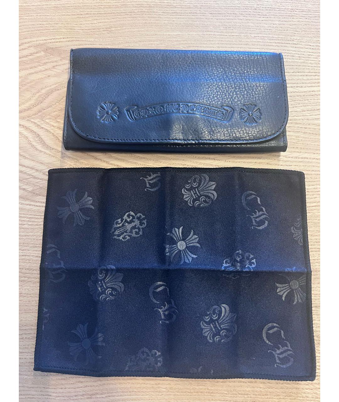 CHROME HEARTS Черный кожаный кошелек, фото 7