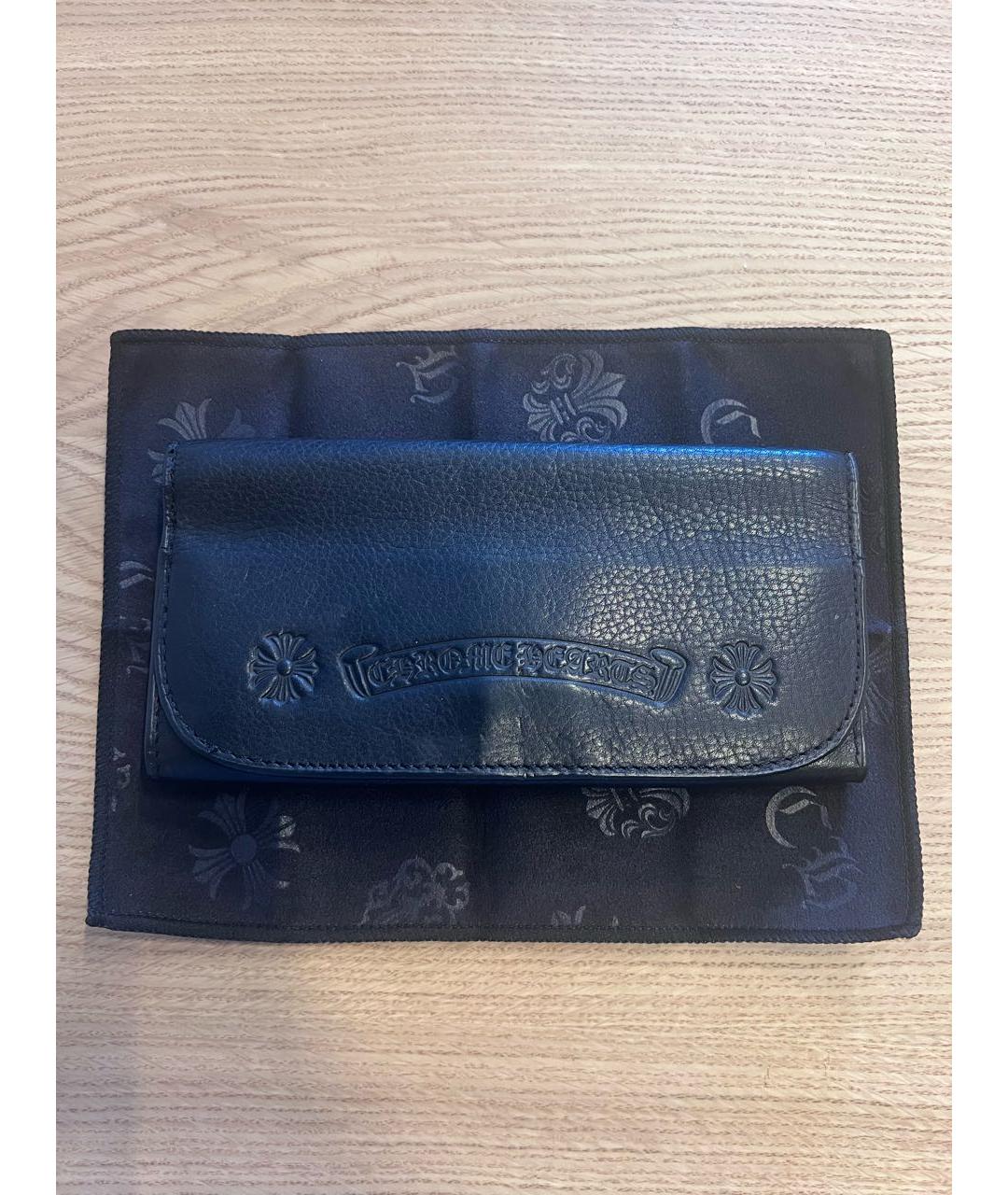 CHROME HEARTS Черный кожаный кошелек, фото 2