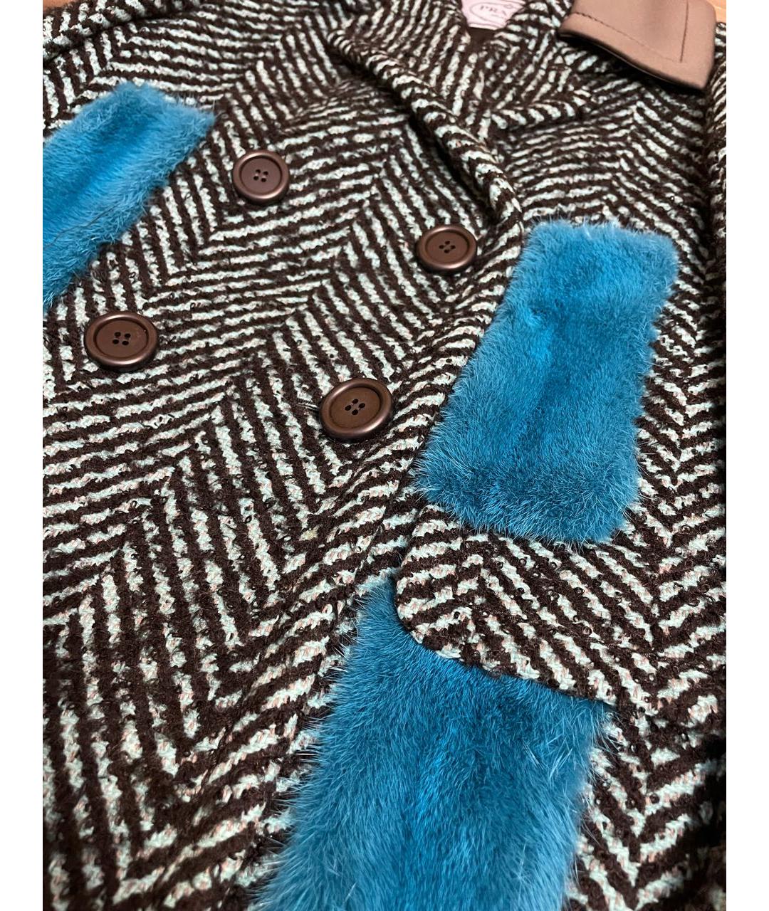 PRADA Мульти шерстяное пальто, фото 4