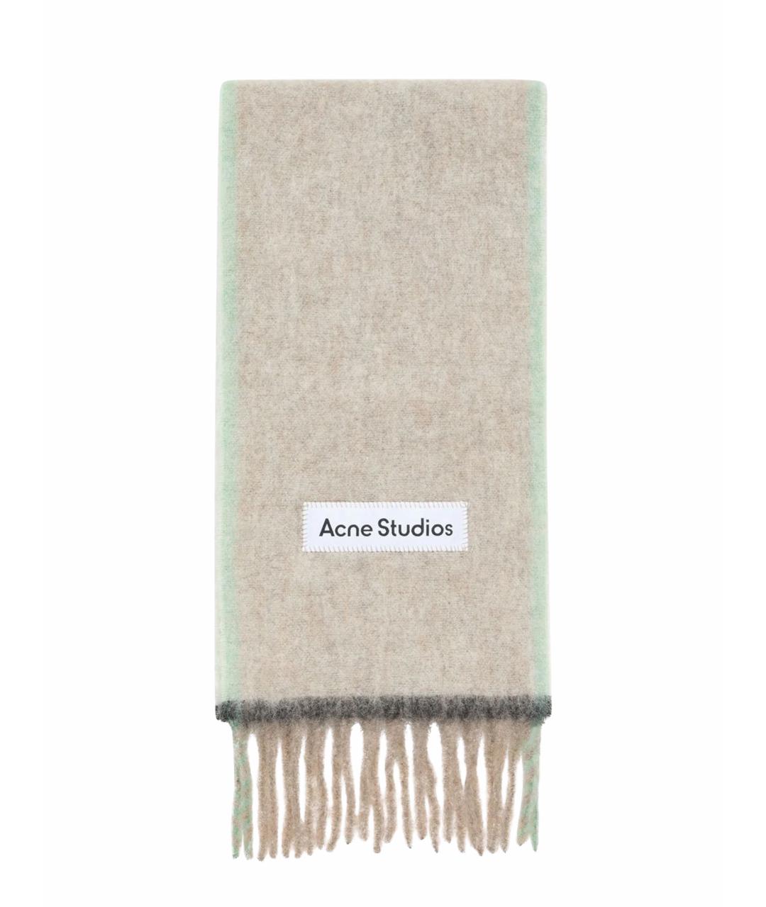 ACNE STUDIOS Бежевый шерстяной шарф, фото 1