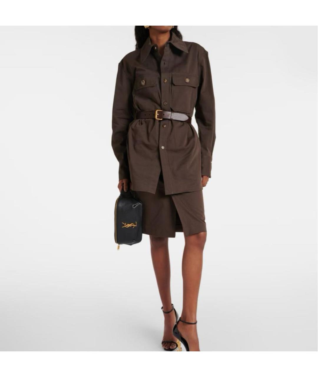 SAINT LAURENT Черная кожаная поясная сумка, фото 5